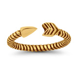 Adjustable Toe Rings Arrow Band Foot Jewelry 925 Sterling Silver (3.5mm)