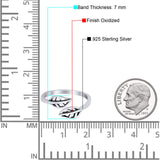 Beautiful Leaves Ring Adjustable Toe Band 925 Sterling Silver (7mm)