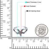 Foot Fingers Starfish Toe Rings Adjustable 925 Sterling Silver (9mm)