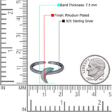 Celtic Crescent Moon Toe Ring Band 925 Sterling Silver (7.5mm)