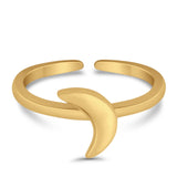 Celtic Crescent Moon Toe Ring Band 925 Sterling Silver (7.5mm)