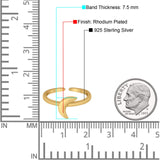 Celtic Crescent Moon Toe Ring Band 925 Sterling Silver (7.5mm)