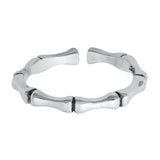 Adjustable Bamboo Toe Ring Band 925 Sterling Silver (2MM)