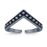 V-Shape Toe Ring Band 925 Silver Sterling For Womens (5.5mm)