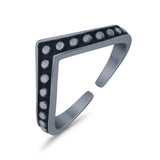V-Shape Toe Ring Band 925 Silver Sterling For Womens (5.5mm)