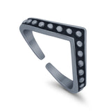 V-Shape Toe Ring Band 925 Silver Sterling For Womens (5.5mm)