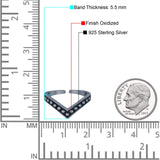 V-Shape Toe Ring Band 925 Silver Sterling For Womens (5.5mm)