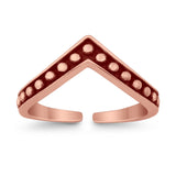 V-Shape Toe Ring Band 925 Silver Sterling For Womens (5.5mm)