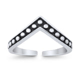 V-Shape Toe Ring Band 925 Silver Sterling For Womens (5.5mm)