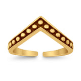 V-Shape Toe Ring Band 925 Silver Sterling For Womens (5.5mm)