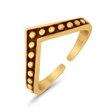 V-Shape Toe Ring Band 925 Silver Sterling For Womens (5.5mm)