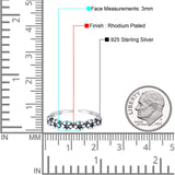 Adjustable Band Flowers Toe Ring 925 Sterling Silver (3mm)