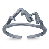 Adjustable Mountains Shape Toe Rings For Women Finger Foot Jewelry 925 Sterling Silver(7mm)