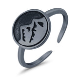 Adjustable Mountain Toe Ring 925 Sterling Silver (10mm)