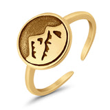 Adjustable Mountain Toe Ring 925 Sterling Silver (10mm)