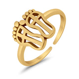 Adjustable Feet Toe Ring Band 925 Sterling Silver (10mm)