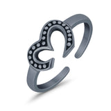 Adjustable Om Toe Ring 925 Sterling Silver(7mm)