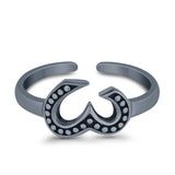 Adjustable Om Toe Ring 925 Sterling Silver(7mm)