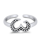 Adjustable Om Toe Ring 925 Sterling Silver(7mm)