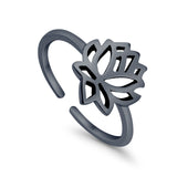 Awesome Lotus Ring Adjustable Toe Ring 925 Sterling Silver for Womens