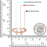 Sagittarius Zodiac Sign Toe Ring Adjustable Band 925 Sterling Silver (6mm)