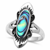 Oval Ring 925 Sterling Silver Choose Color