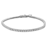 7" Tennis Bracelet 2.5mm Tiny Round Cubic-Zirconia 925 Sterling Silver