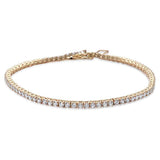 7" Tennis Bracelet 2.5mm Tiny Round Cubic-Zirconia 925 Sterling Silver