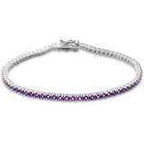 7" Tennis Bracelet 2.5mm Tiny Round Cubic-Zirconia 925 Sterling Silver