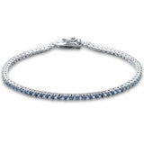 7" Tennis Bracelet 2.5mm Tiny Round Cubic-Zirconia 925 Sterling Silver