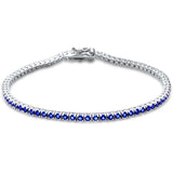7" Tennis Bracelet 2.5mm Tiny Round Cubic-Zirconia 925 Sterling Silver