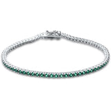 7" Tennis Bracelet 2.5mm Tiny Round Cubic-Zirconia 925 Sterling Silver