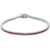 7" Tennis Bracelet 2.5mm Tiny Round Cubic-Zirconia 925 Sterling Silver