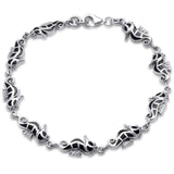 Nautical Seahorse Bracelet Simulated Turquoise 925 Sterling Silver Sea Horse