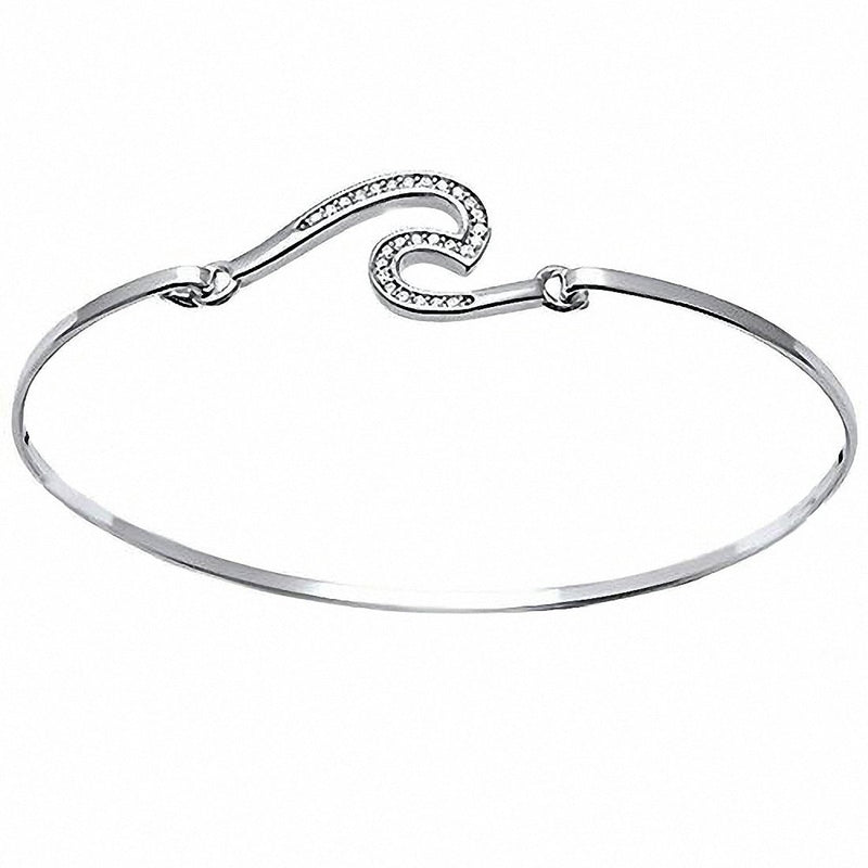 Trendy Ocean Beach Bangle Bracelet 925 Sterling Silver Choose Color