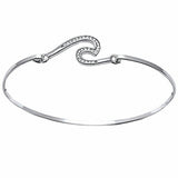 Trendy Ocean Beach Bangle Bracelet 925 Sterling Silver Choose Color