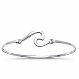 Trendy Ocean Beach Bangle Bracelet 925 Sterling Silver Choose Color