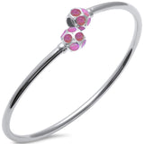 Cuff Bangle Bracelet Created Opal 925 Sterling Silver