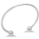 Fashion Ball Bangle Bracelet 925 Sterling Silver