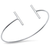 Bar Cuff Bangle Bracelet 925 Sterling Silver