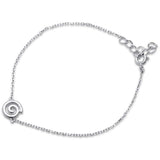 Fashion Swirl Spiral Bracelet 925 Sterling Silver
