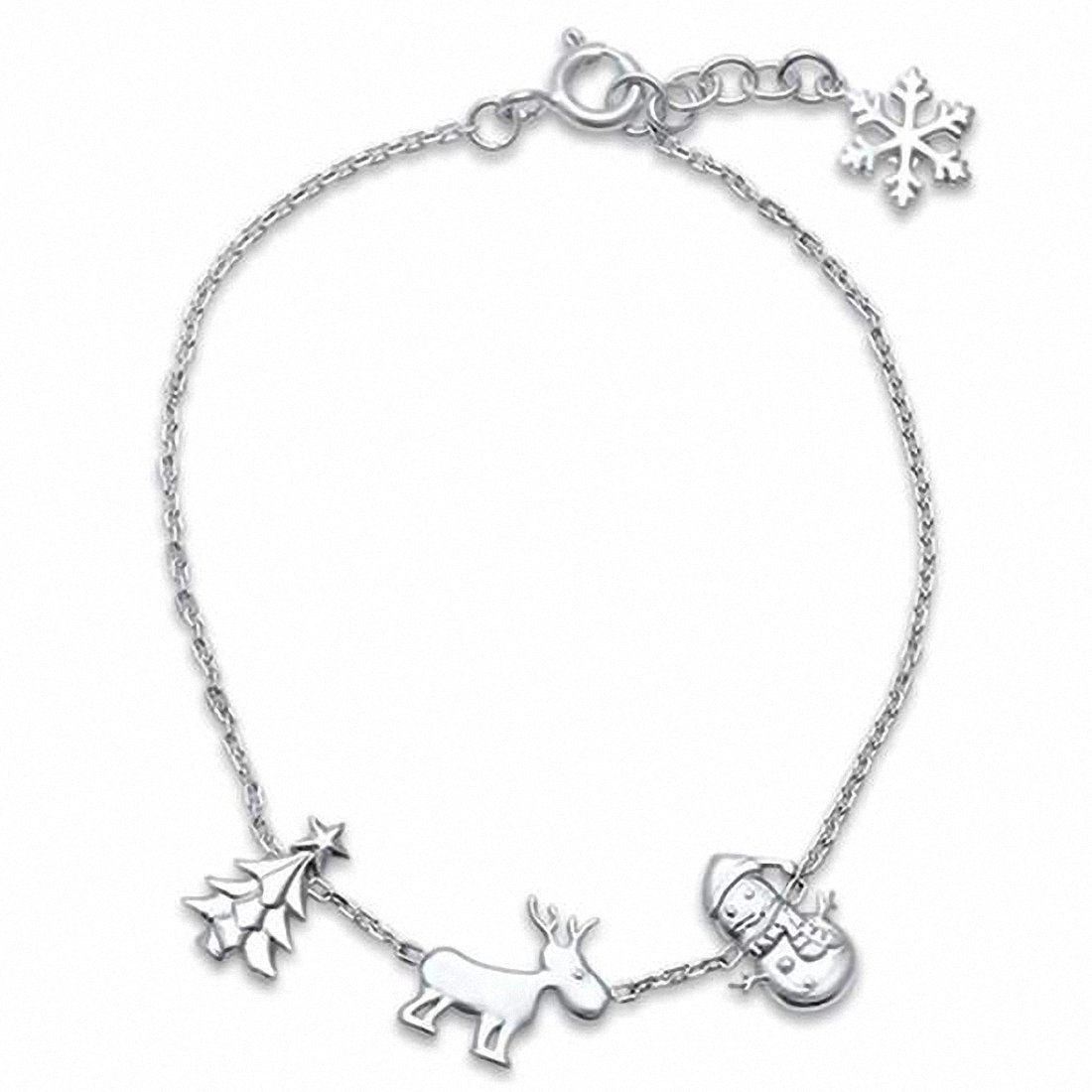 Christmas charm bracelet sterling silver 2025
