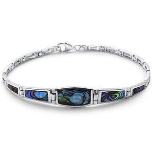 Fashion Simulated Abalone Bracelet 925 Sterling Silver