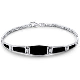 Fashion Simulated Abalone Bracelet 925 Sterling Silver