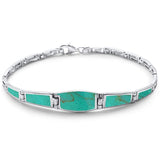 Fashion Simulated Abalone Bracelet 925 Sterling Silver