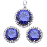 Pendant Earring Matching Set  925 Sterling Silver