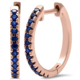 Eternity Hoop Earring 925 Sterling Silver Choose Color - Blue Apple Jewelry