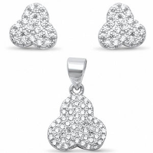Jewelry Set Fashion Round Simulated Cubic Zirconia 925 Sterling Silver