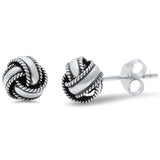 6mm, 8mm Bali Design Knot Ball Stud Earring 925 Sterling Silver Braided Twisted Knot Earring Choose Size