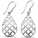 Teardrop Fashion Plain Earrings Fishhook 925 Sterling Silver